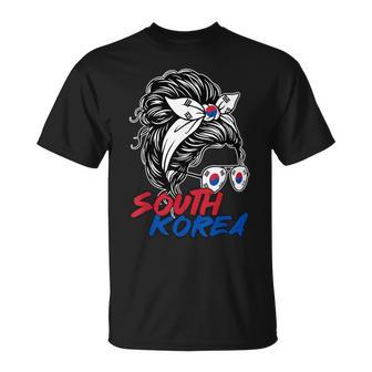 Corée Duud Corée Duud Fille Chignon Coréen Drapeau Coréen Filles T-Shirt - Cadeauxyz