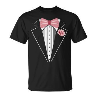 Costume Demoking Amusant Avec Nœud Papillon Rose Pour Enfants Et Adultes T-Shirt - Cadeauxyz