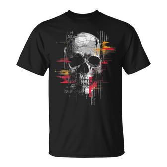 Cráneo Dibujo Arte Pintura Motivo Gráfico Cráneo Camiseta unisex - Regaloses