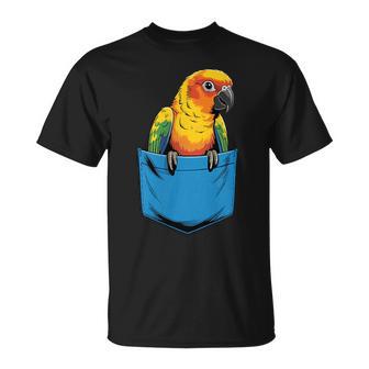 Cute Pocket Sun Conure Parrot Lovers T-Shirt - Thegiftio UK