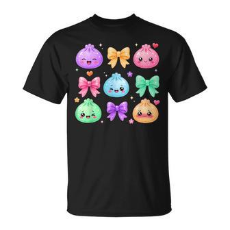 Cute Rainbow Dumpling Coquette Bow Kawaii Anime Girls Kids T-Shirt | Seseable UK