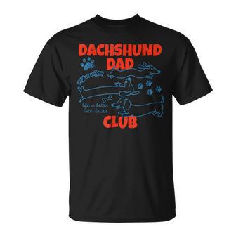 Dachshund Dad Club Life Is Better With Doxies Father's Day T-Shirt | Seseable UK