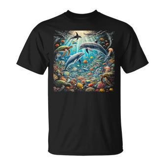 Dauphin Des Années 90 Famille Des Dauphins De L’An 2000 T-Shirt - Cadeauxyz