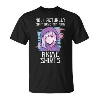 Demasiadas S De Anime Regalo De Anime Manga Larga Camiseta unisex - Regaloses