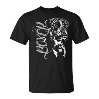 Deutscher Boxer Hund Hunde Portrait Hundesport Hunde T-Shirt - Geschenkecke