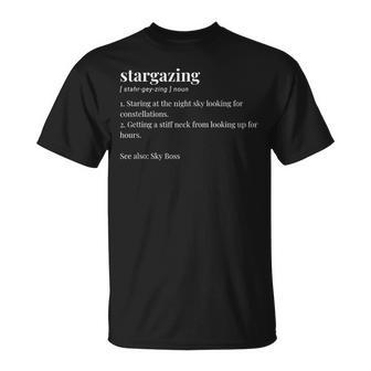 Diccionario Divertido De Observación De Estrellastargazer Camiseta unisex - Regaloses