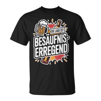 Die Lage Ist Besäufniserregend Daydrinkingaufen Party Bier T-Shirt - Geschenkecke