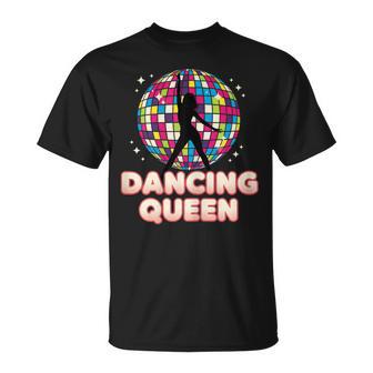 Disco Queen Boule Discointage Fête D'anniversaire Danse Rétro T-Shirt - Cadeauxyz