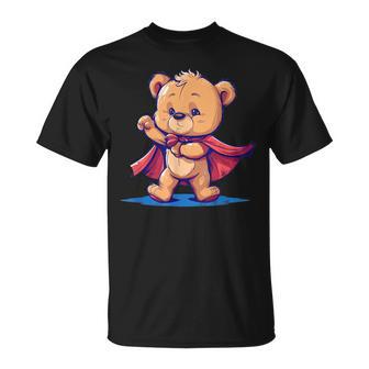 Disfraz De Oso De Peluche De Capa Parauperhéroes Camiseta unisex - Regaloses