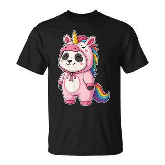 Disfraz De Panda Kawaii En Unicornio Para Niñas Y Niños Amante De Los Pandas Camiseta unisex - Regaloses