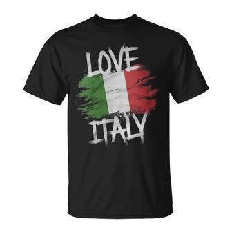 Donna Divertente Bandiera Italia Amore Italia Bandiera Italiana I Love Italy Memes Con Collo A Maglietta - Novitaregali
