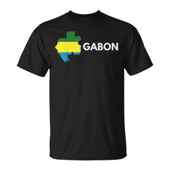 Drapeau Du Gabon Des Fêtesintage Grunge Drapeau Gabon T-Shirt - Cadeauxyz