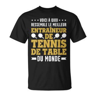 Drôle Coach Entraîneur De Ping Pong Entraîneur De Tennis T-Shirt - Cadeauxyz