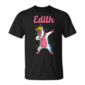 Edith Cadeau D'anniversaire Personnalisé Licorne Queen T-Shirt - Cadeauxyz