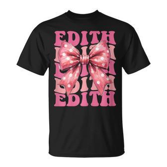 Edith Nœud Coquette Esthétique Pour S Et Filles T-Shirt - Cadeauxyz
