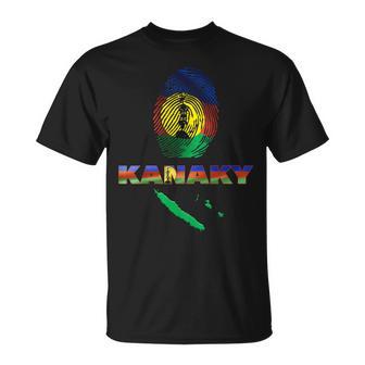 Empreinte Digitale Drapeau Nouvelle-Calédonie Kanaky T-Shirt - Cadeauxyz
