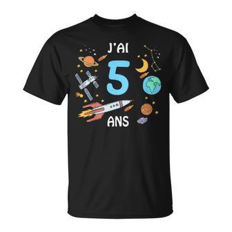 Enfant Astronaute Espace J'ai 5 Ans Anniversaire Cinq Ans T-Shirt - Cadeauxyz