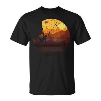 Escalada En Roca Montañas Hombres Escaladores In Mangas Camiseta unisex - Regaloses