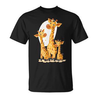 Familia De Jirafas Con Niños Para Los Amantes De Los Disfraces Camiseta unisex - Regaloses