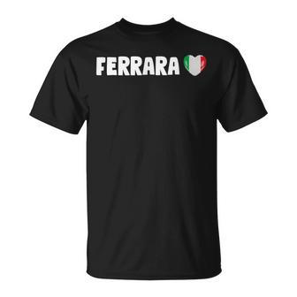 Ferrara Città Italiana Bandiera Italia Regalo Maglietta - Novitaregali