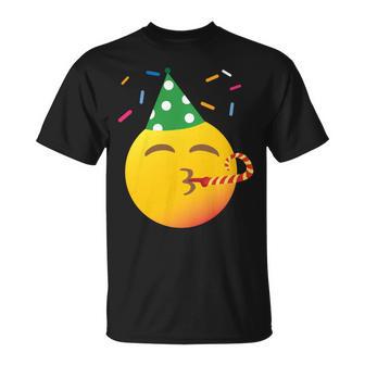 Fiestaonrisa Cara Emoticon Fiesta De Cumpleañosonris Manga Larga Camiseta unisex - Regaloses