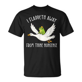I Flappeth Away From Thine Nonsense Frog Meme T-Shirt | Seseable UK