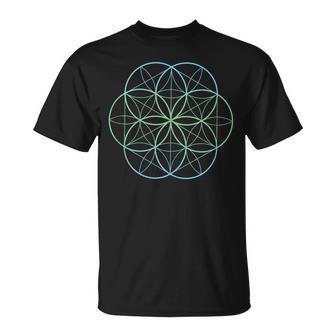 Flor De Laida Geometríaagrada Ropa Espiritual In Mangas Camiseta unisex - Regaloses