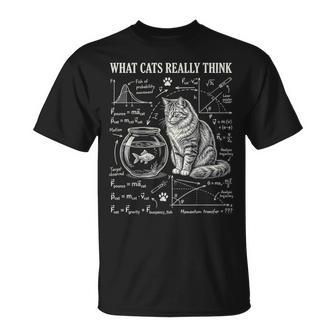 Cat Physics Fishbowl Science Math Humor Kid T-Shirt | Seseable UK
