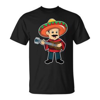 Mexico Mariachi Cinco De Mayo Fiesta Guitare T-Shirt - Cadeauxyz