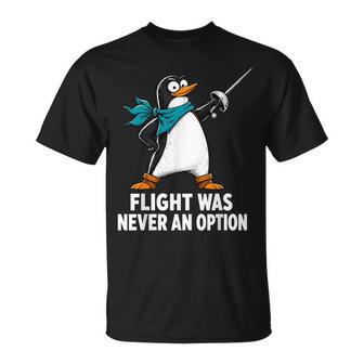 Penguin Meme Flight Was Never An Option Men T-Shirt - Thegiftio UK