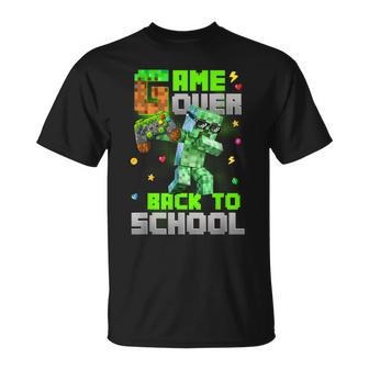 Game Over Back To School Bruh We Back Kids Boy Gaming T-Shirt - Thegiftio UK