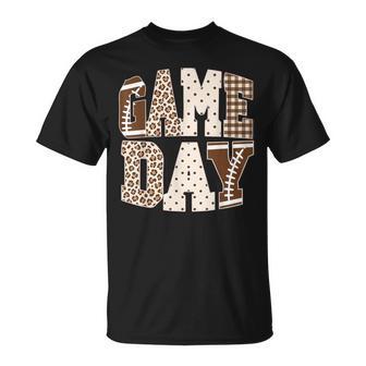 Game Day Football Season Leopard Retro Team Sports Women T-Shirt | Seseable UK