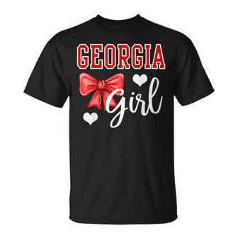 Georgia Girl Heart Cheer Bow For Ns Kids T-Shirt - Thegiftio UK