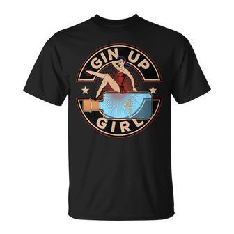 Gin Pin-Up Girl Rockabilly Hotrod Rock'n Roll Gin Gioco Di Parole Maglietta - Novitaregali