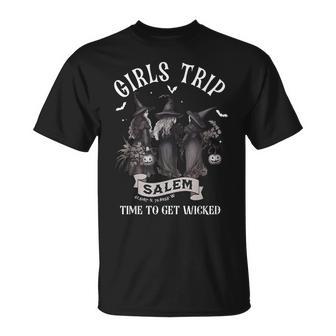 Girls Trip Salem Halloween Witch Salem Massachusetts Womens T-Shirt | Seseable UK