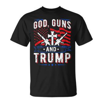 God Guns And Trump Donald Trump Admitedor Regalos In Mangas Camiseta unisex - Regaloses