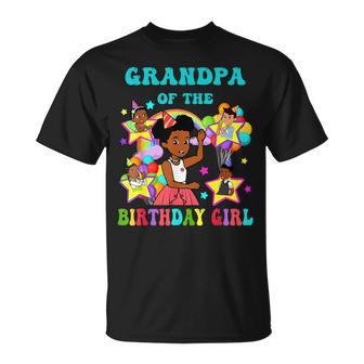 Grandpa Of Birthday Girl Gracie Pink Doll Family Decorations T-Shirt - Thegiftio UK