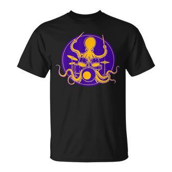 Graphique De Batteur Pieuvre – Musical Unique T-Shirt - Cadeauxyz