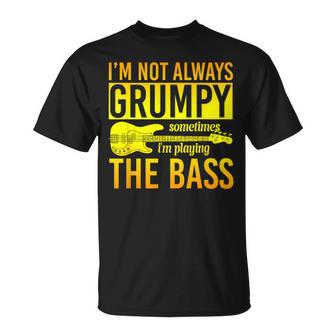 Guitariste Bassiste Parfois Je Joue De La Guitare Basse T-Shirt - Cadeauxyz
