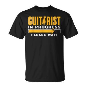 Guitariste En Courseuillez Patienter Guitares Guitare T-Shirt - Cadeauxyz