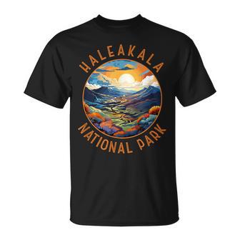 Haleakala National Park Sunset Retro Distressed Circle T-Shirt - Thegiftio UK