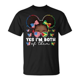 Half Guyanese American Guyana Flag America Usa Kids Girls T-Shirt | Seseable UK