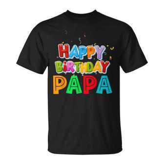 Happy Birthday Daddy Motif Coloré Pour Fête De Naissance T-Shirt - Cadeauxyz