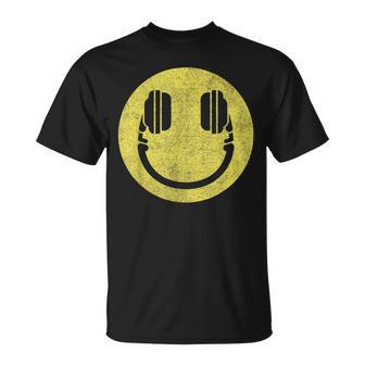 Happy Face Headphones – Audiophile Smile Music Lover T-Shirt - Thegiftio UK