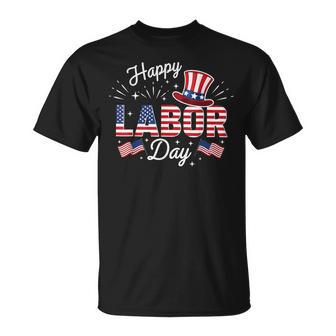 Happy Labor Day Patriotic Union Workers Usa Flag Women T-Shirt | Seseable UK