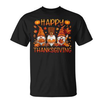 Happy Thanksgiving Gnomes For Turkey Day Family Dinner T-Shirt | Seseable UK