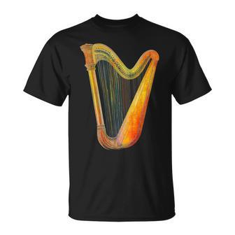 Harpe Instrument De Musique Motif Illustration Harpe T-Shirt - Cadeauxyz
