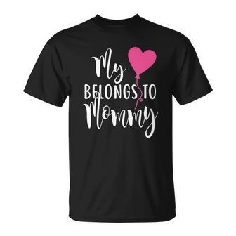 My Heart Belong To Mommy Christmas Ideas For Mom T-Shirt | Seseable UK