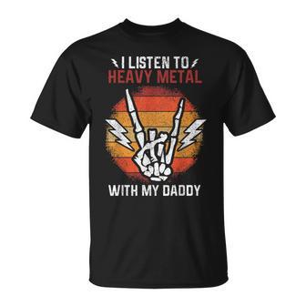 Heavy Metal Con Mi Papá Divertidos Fanáticos Del Metal Niños Camiseta unisex - Regaloses