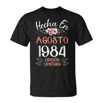 Hecha En Agosto 1984 Regalo 42 Años Cumpleaños Camiseta unisex - Regaloses